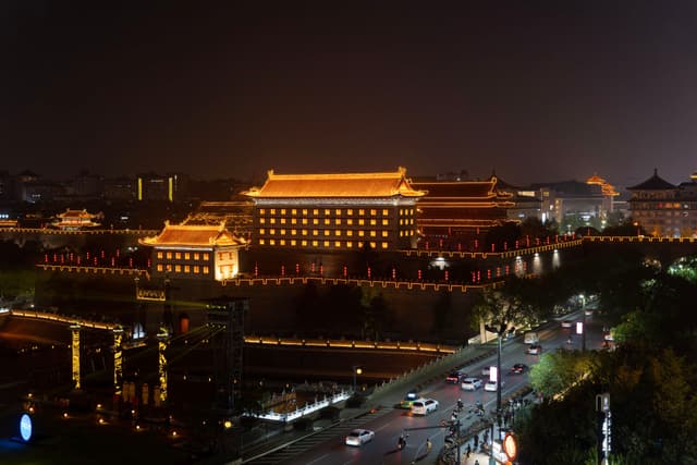 夜晚的永宁门